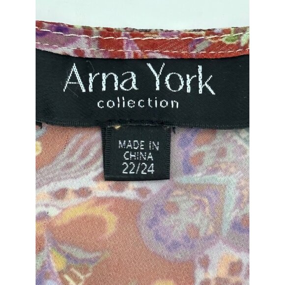 Boho Top 22/24 Patchwork Tunic Sheer Flowy Hare Print Festival CottageCore Fairy - Picture 3 of 16